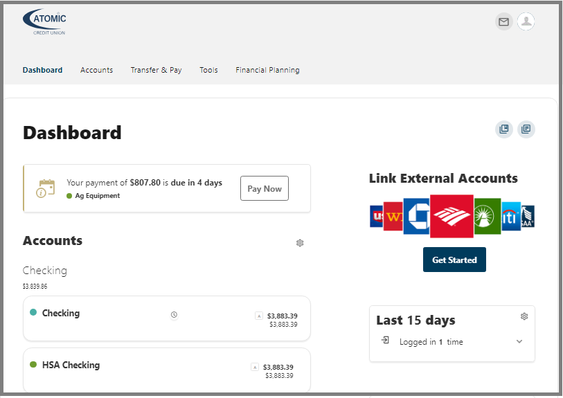 Digital Banking Dashboard
